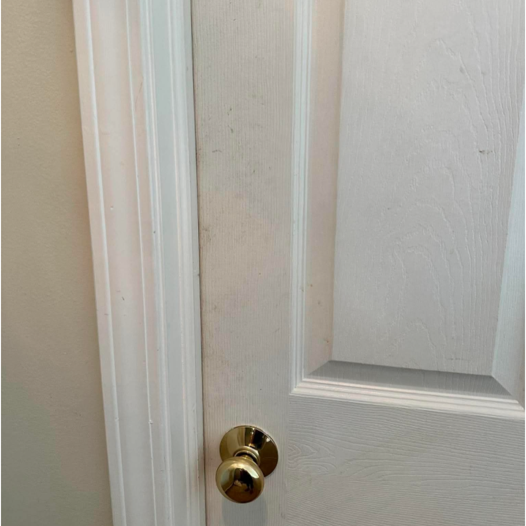 Door entry before cleaning